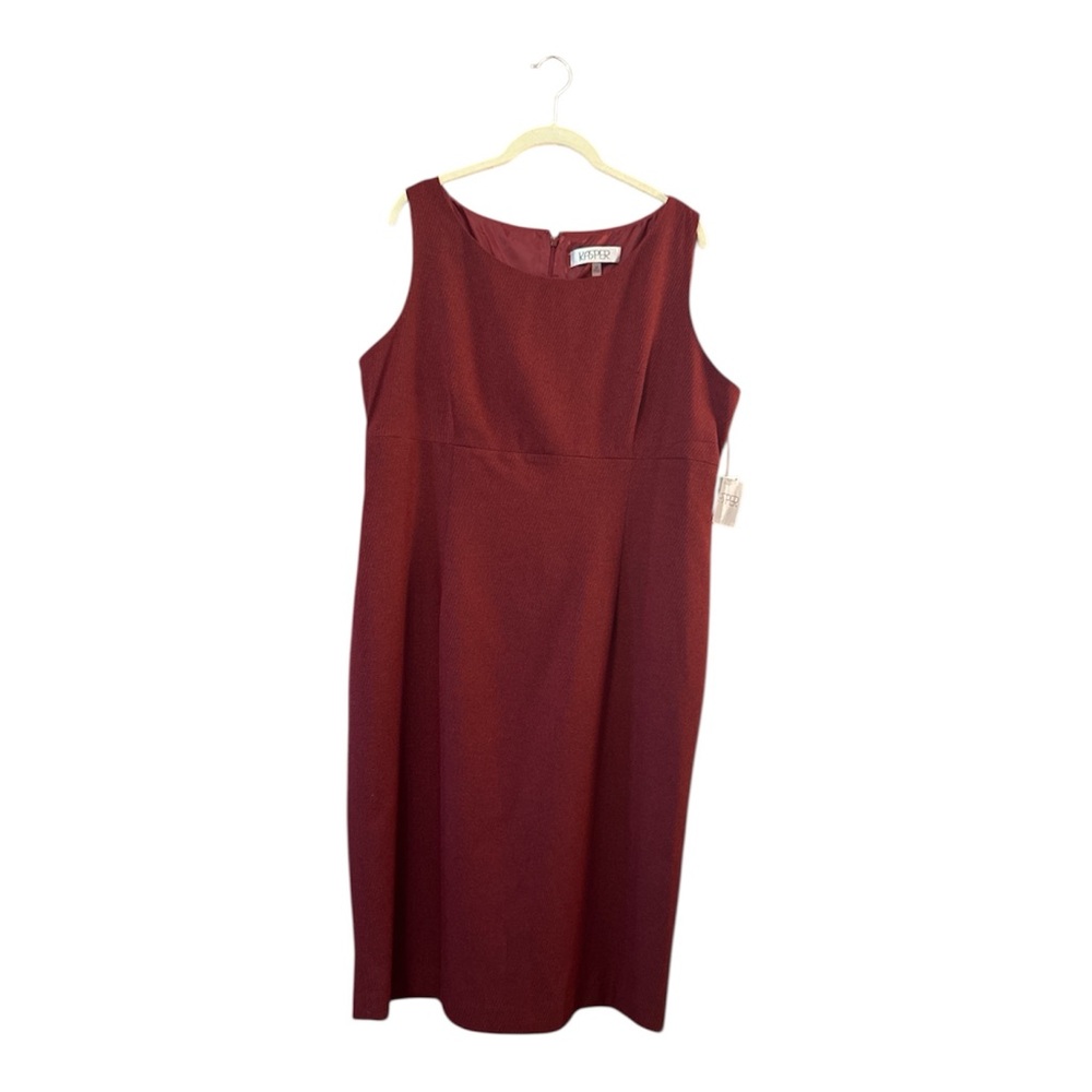 Kaspar Womens 16 Red Sheath A Line Dress NWT Lined Classic Elegant